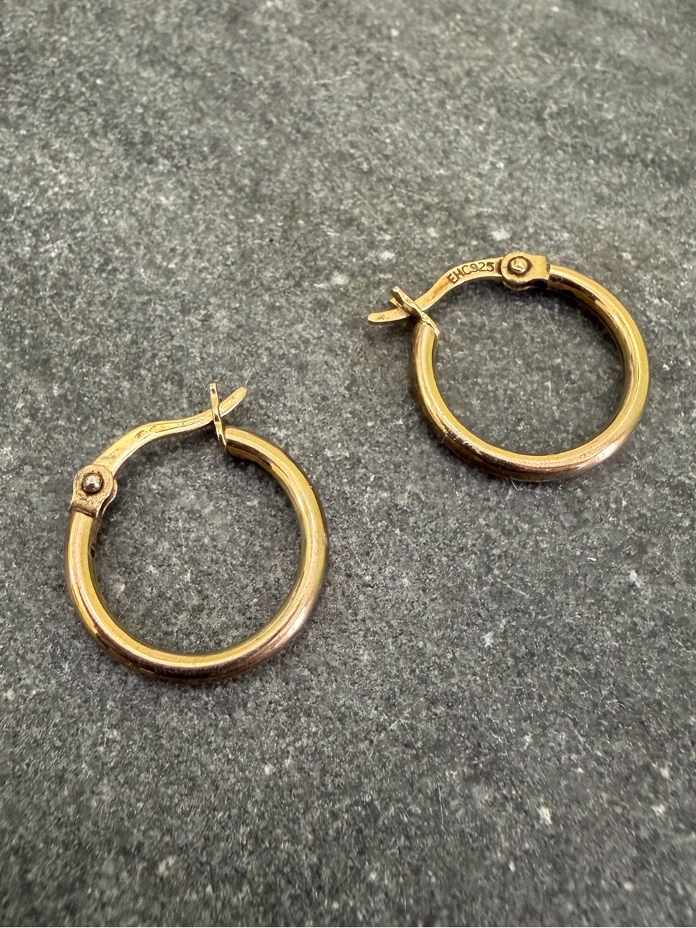 Gold-Tone Small Hoop Earrings - Unbranded